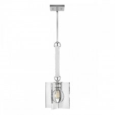 LUDLOW Single Pendant in Polished Nickel with Acrylic Diffusers