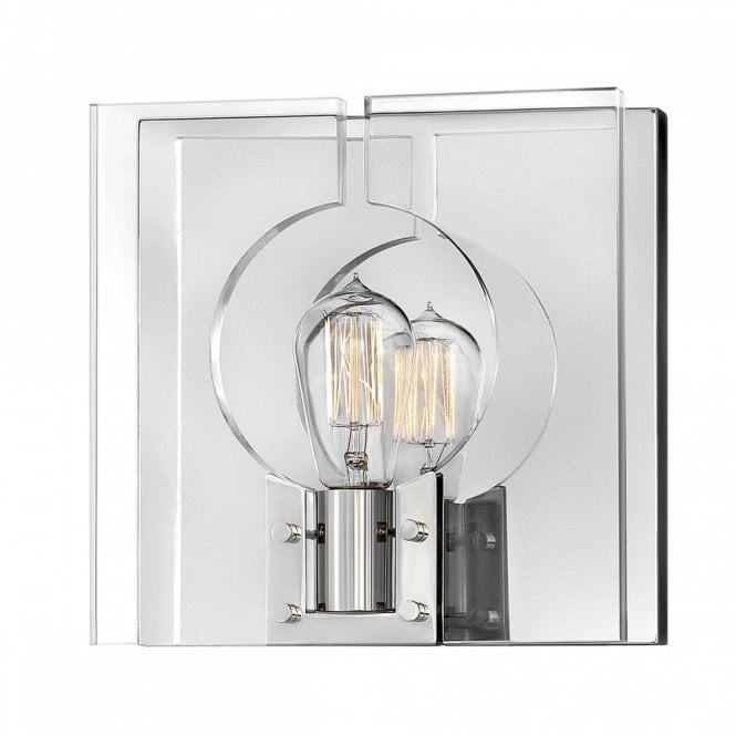 LUDLOW Wall Light in Polished Nickel and Clear Acrylic