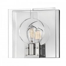 LUDLOW Wall Light in Polished Nickel and Clear Acrylic