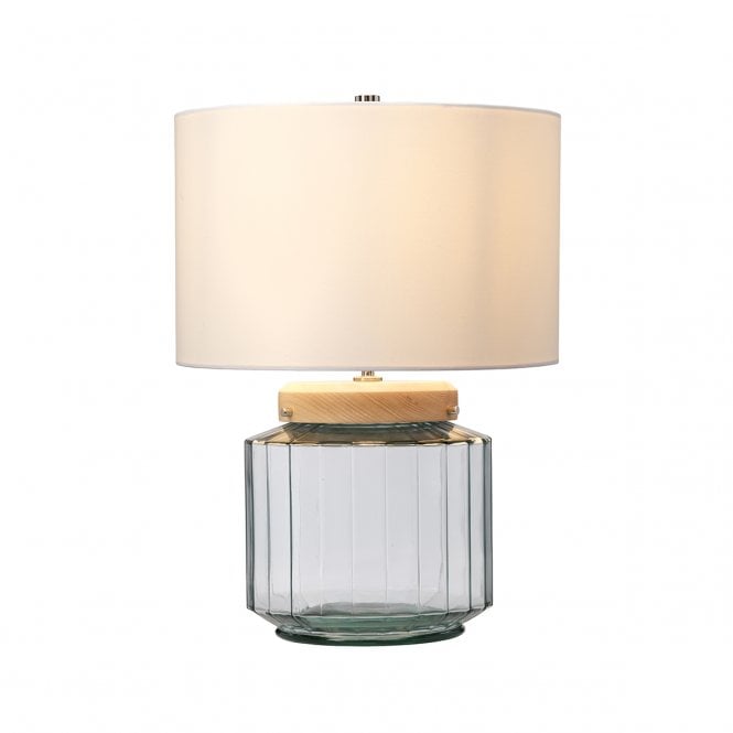 LUGA recycled glass table lamp with shade