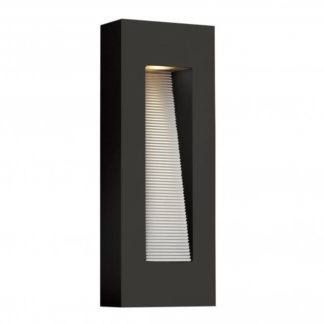 LUNA contemporary LED outdoor wall light in satin black (large)