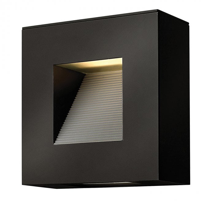 LUNA contemporary LED outdoor wall light in satin black (small)