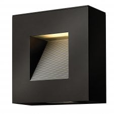 LUNA contemporary LED outdoor wall light in satin black (small)