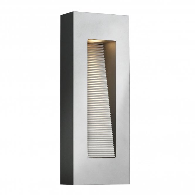 LUNA contemporary LED outdoor wall light in titanium finish (large)