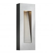 LUNA contemporary LED outdoor wall light in titanium finish (large)