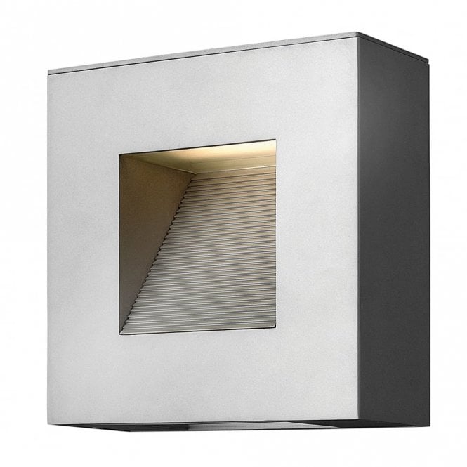 LUNA contemporary LED outdoor wall light in titanium finish (small)