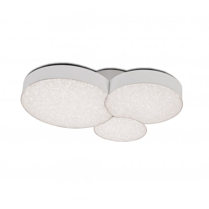LUNAS small flush modern LED ceiling light in white