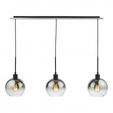 Smoked glass ceiling bar pendant