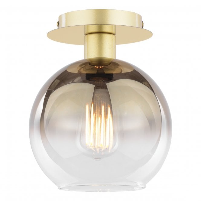 LYCIA Semi-Flush | Polished Gold & Gold Ombre Glass