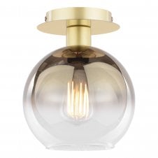 LYCIA Semi-Flush | Polished Gold & Gold Ombre Glass
