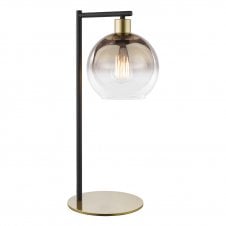 satin gold table lamp with gold ombre glass shade