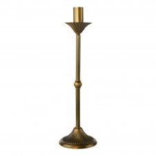 an antique bronze style table lamp base with no shade