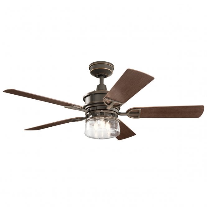 LYNDON Ceiling Fan With Light in Olde Bronze