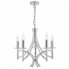 LYON 5 light chrome and crystal ceiling pendant