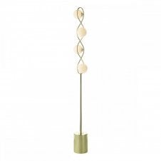 LYSANDRA 4 Light Floor Lamp in Polished Gold with Opal Glass