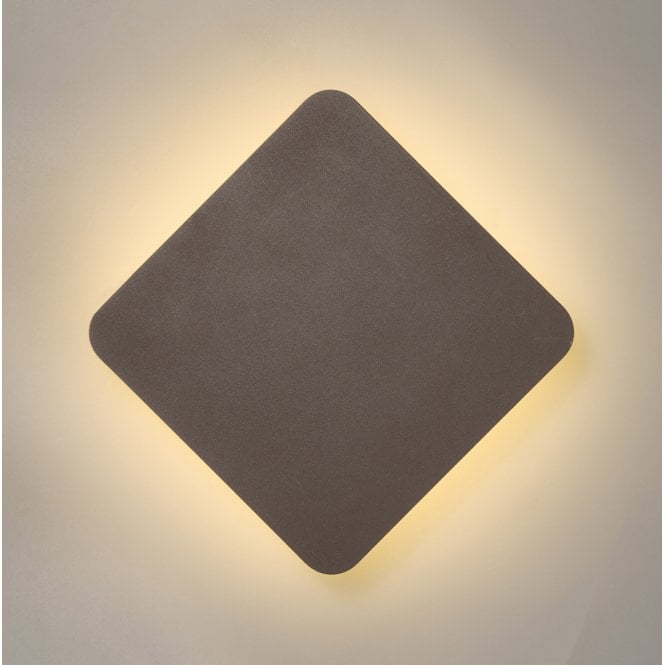 MADDI Diamond LED Wall Light in Mocha with Frosted Diffuser