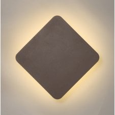 MADDI Diamond LED Wall Light in Mocha with Frosted Diffuser