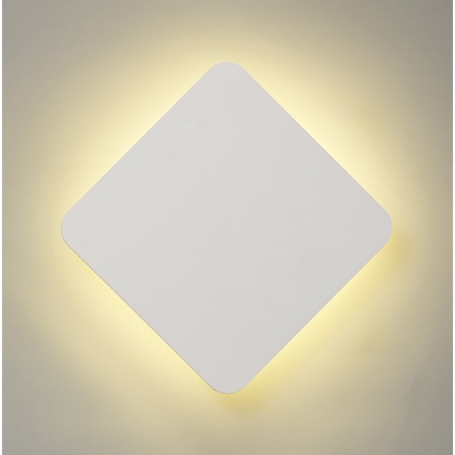 MADDI Diamond LED Wall Light in White with Frosted Diffuser