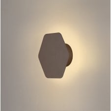 MADDI Hexagonal LED Wall Light in Mocha | 15cm Horizontal