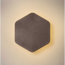MADDI Hexagonal LED Wall Light in Mocha | 15cm Vertical