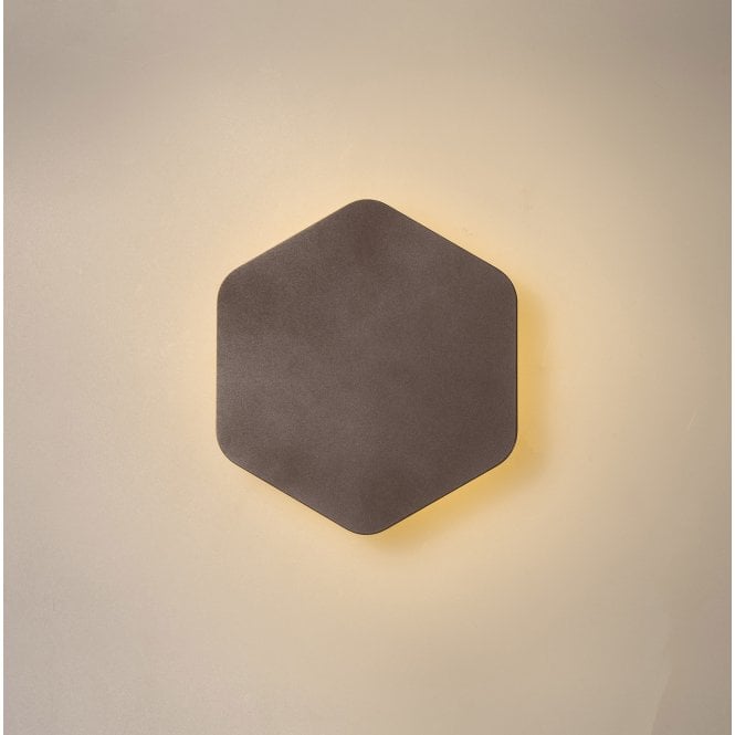MADDI Hexagonal LED Wall Light Mocha | 15cm Vertical