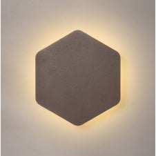 MADDI Integrated LED Hexagonal Diffused Wall Light | Coffee Finish