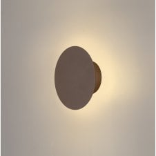 MADDI Round LED Wall Light in Mocha with Magnetic Adjustability | 15cm