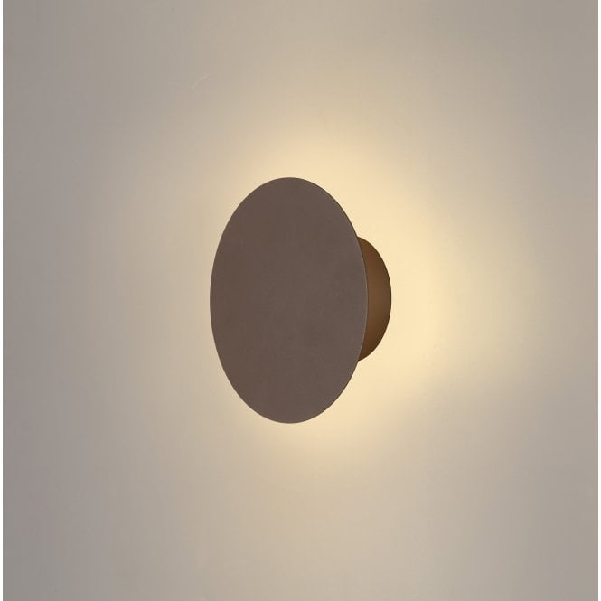 MADDI Round LED Wall Light in Mocha with Magnetic Adjustability | 15cm