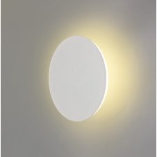 White modern circle wall light