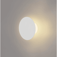 MADDI Round LED Wall Light in White with Magnetic Adjustability | 15cm