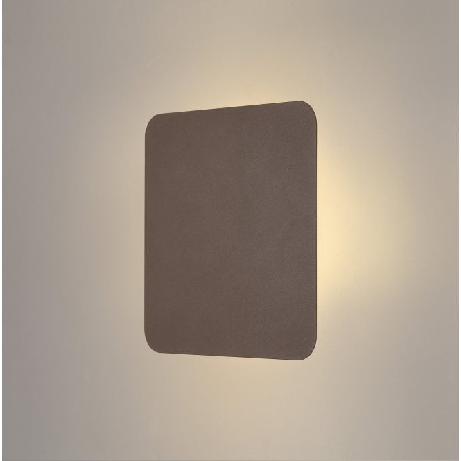 MADDI Square LED Wall Light in Mocha Brown