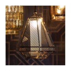 deco decadence geometric gold ceiling pendant
