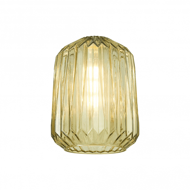 Maddy Origami Cylinder Glass Shade in Moss Green
