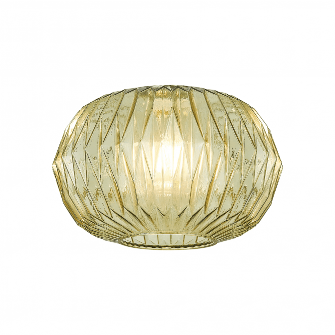 Maddy Origami Pumpkin Glass Shade in Moss Green