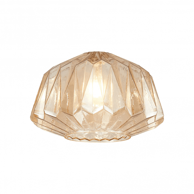 Maddy Origami Trapezium Glass Shade in Amber