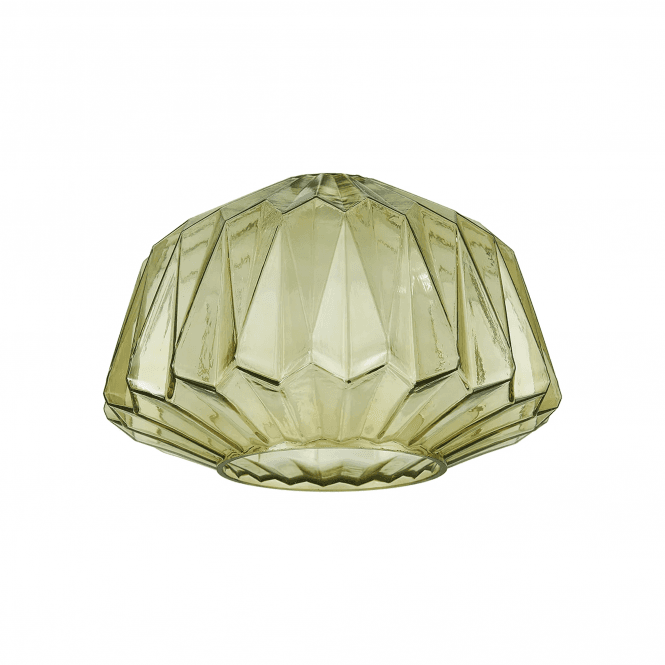 Maddy Origami Trapezium Glass Shade in Moss Green