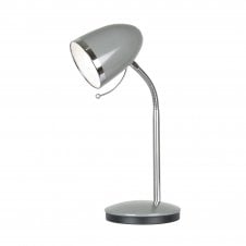 Modern Grey and Chrome Desk Lamp