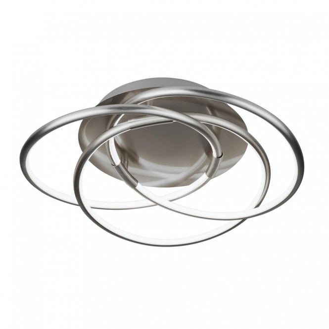 MAGIC flush LED ceiling light in satin silver finish