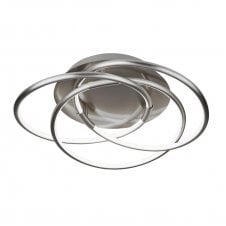 satin silver flush LED ceiling light