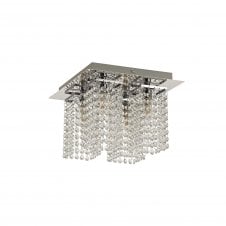 MAISIE 4 light chrome and clear glass bathroom ceiling light