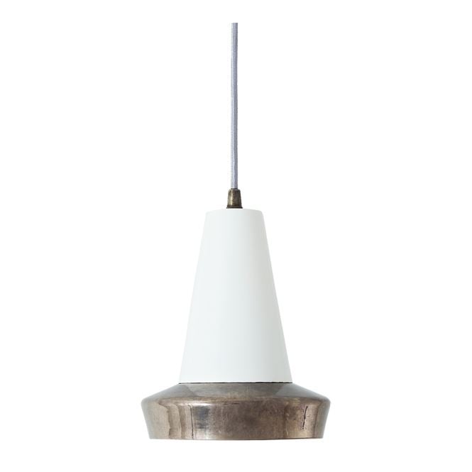 MALABO industrial style antique silver and white ceiling pendant