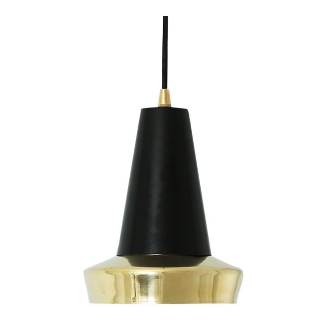 MALABO industrial style polished brass and black ceiling pendant