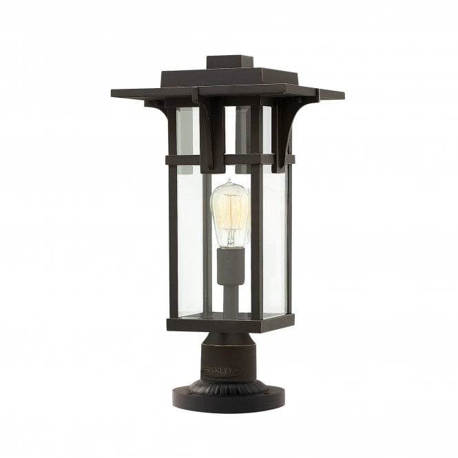 MANHATTAN modern classic train station outdoor pedestal light