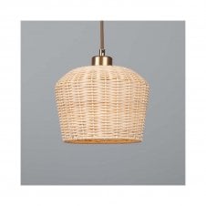 MANILA Rattan Ceiling Pendant 20cm | Antique Brass