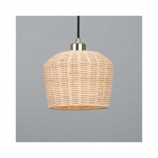 MANILA Rattan Ceiling Pendant | 20cm Shade | Polished Brass