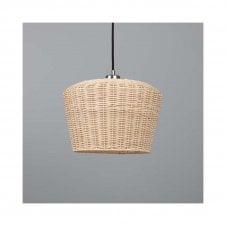 MANILA Rattan Ceiling Pendant | 30cm Shade | Antique Silver