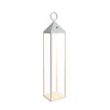 Mantra Astun Portable Lantern Large In White , IP54 Rated, USB Charging Cable Included