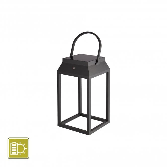  Sapporo Large Solar Portable Lantern, IP54, Graphite