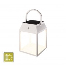 Mantra Sapporo Small Solar Portable Lantern, Rated IP54 In White