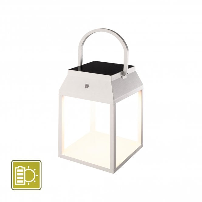  Sapporo Small Solar Portable Lantern, Rated IP54 In White
